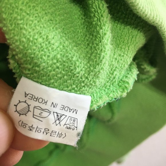 Y2K Loose Fit Korean Fashion Terry Cotton Sweatshirt Green Free Size - Picture 7 of 13